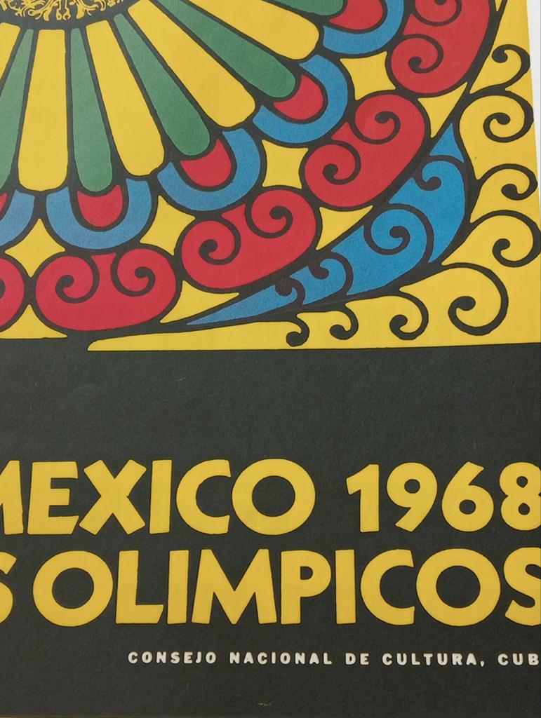 Affiche Olympische Spelen Mexico Cuba 1970, Ophalen of Verzenden, Gebruikt, A1 t/m A3, Film en Tv