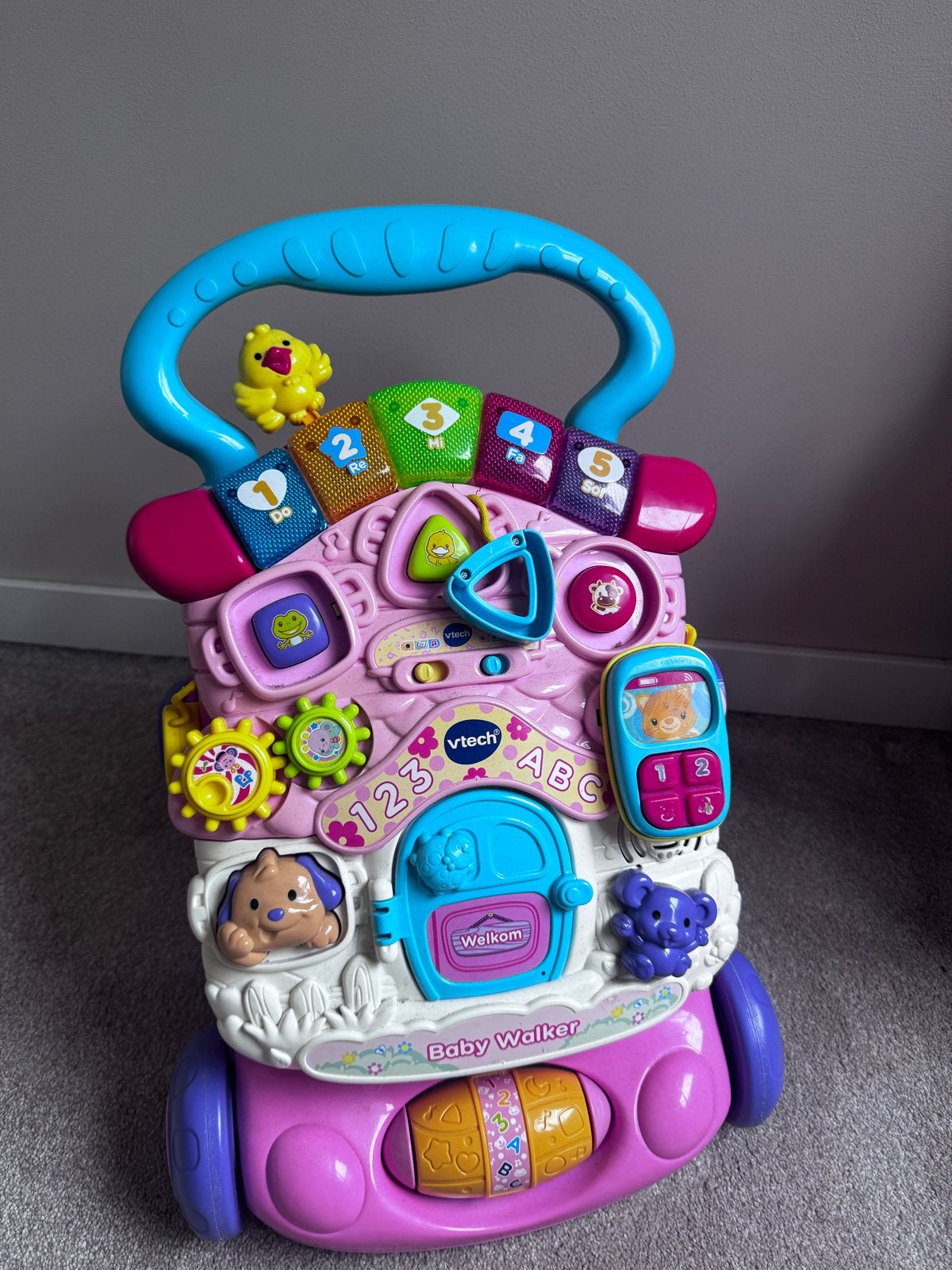 VTech Baby Walker - Roze loopwagen met geluid en licht, Ophalen, Zo goed als nieuw, Overige typen, Met licht