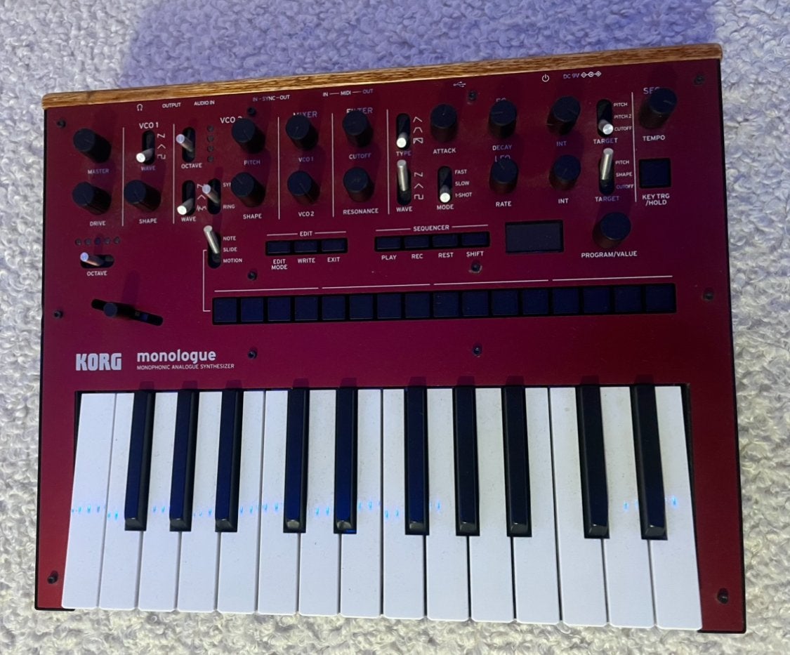 Korg Monologue - Monofone Analoge Synthesizer, Muziek en Instrumenten, Synthesizers, Ophalen, Zo goed als nieuw, 49 toetsen, Korg