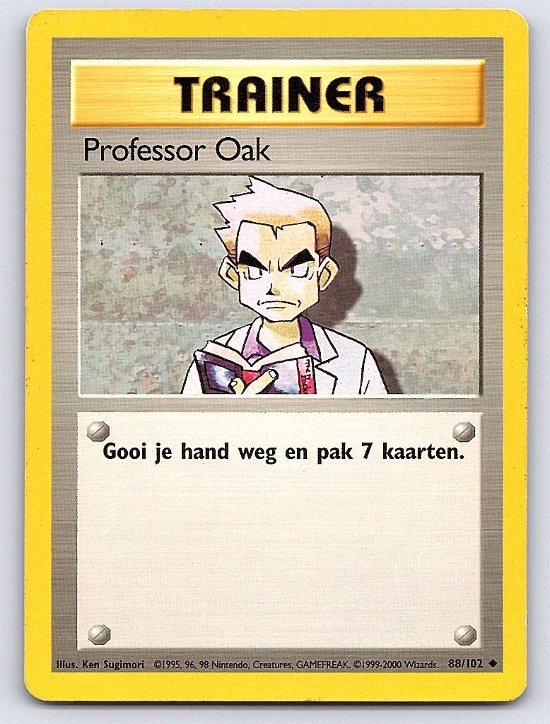 Professor Oak 88/102 Uncommon Base Set Nederlands, Ophalen of Verzenden, Gebruikt, Losse kaart