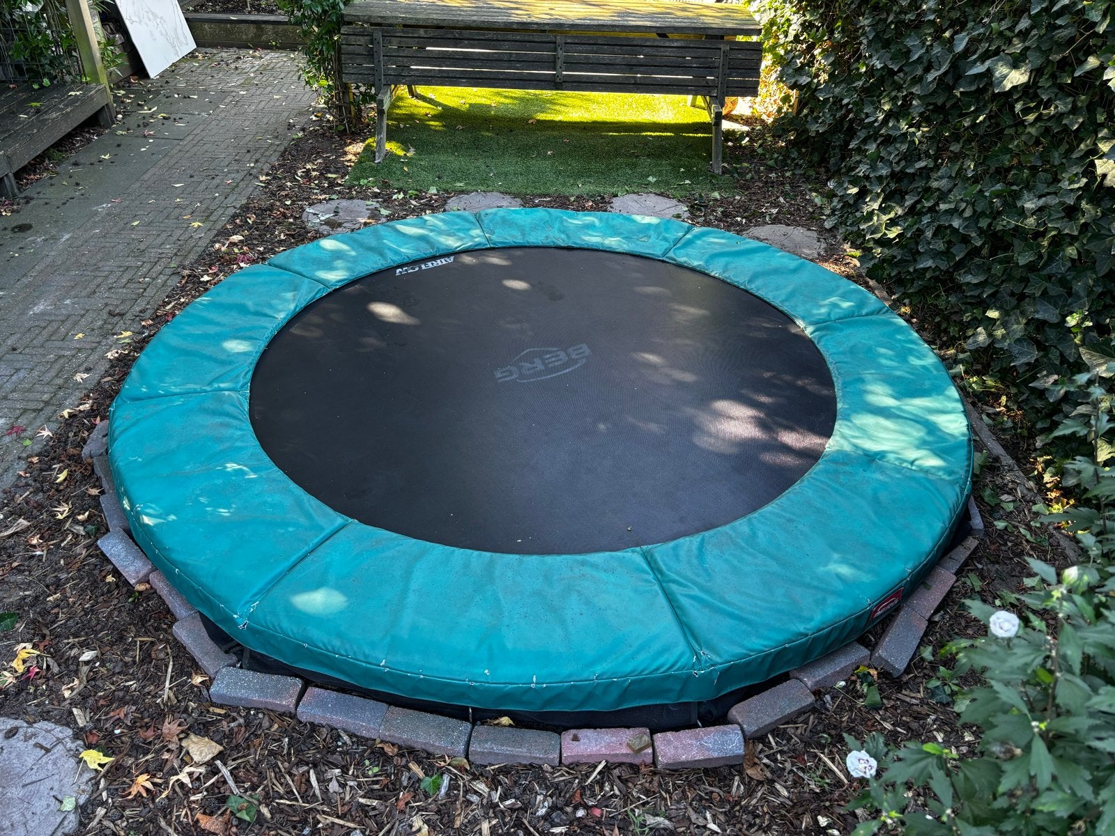 Berg Airflow Inground Trampoline 280cm incl afdekhoes, Ophalen, Gebruikt