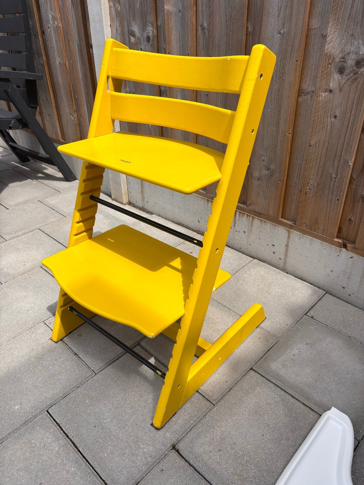 Stokke Tripp Trapp kinderstoel - Geel, Ophalen, Gebruikt, Meegroeistoel, Aanschuifbaar