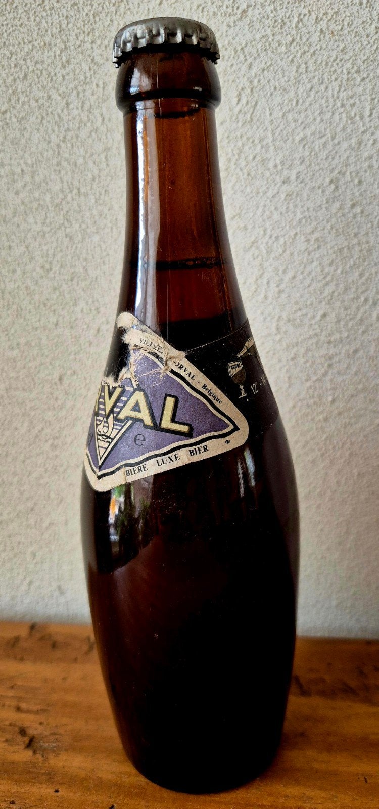 Vintage fles Orval bier Abdij Notre-Dame d'Orval, Verzamelen, Ophalen of Verzenden, Zo goed als nieuw, Flesje(s), Overige merken