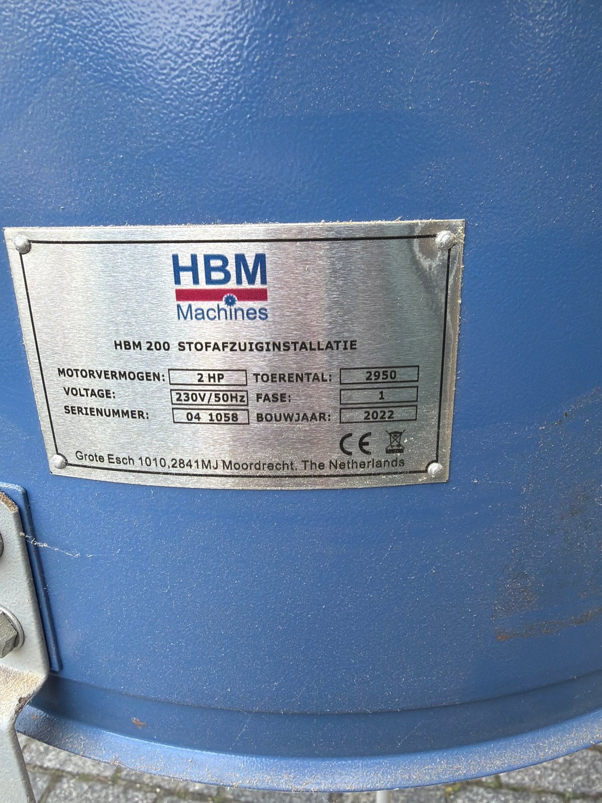 HBM 200 Stofafzuiginstallatie - 2 PK, 2022, Ophalen of Verzenden