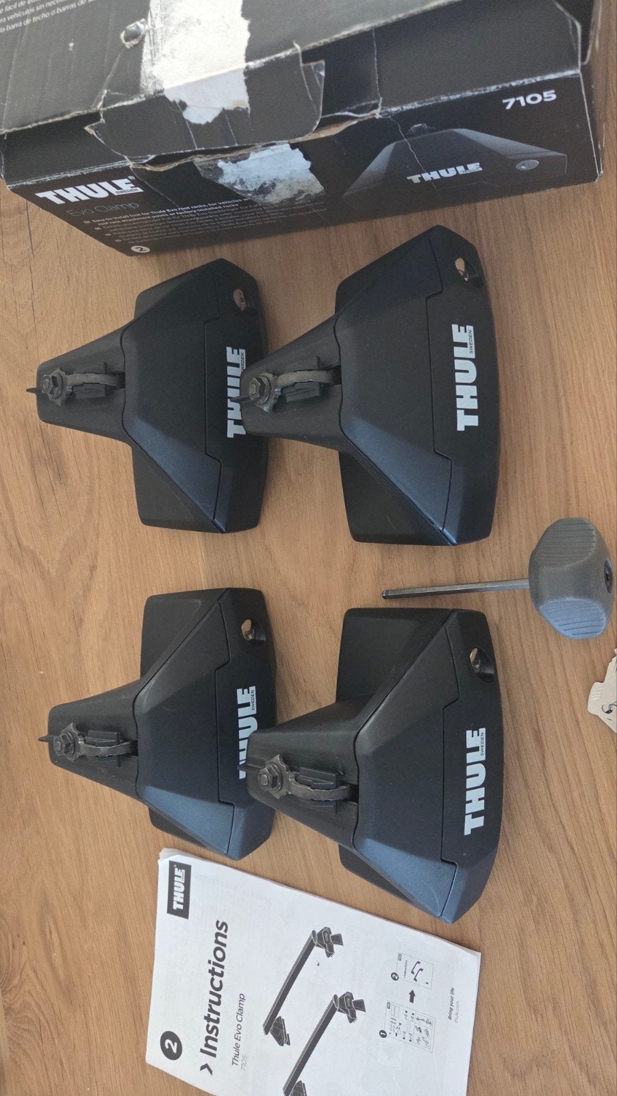 Thule Evo Clamp 7105 dakdragerset, Auto diversen, Ophalen of Verzenden