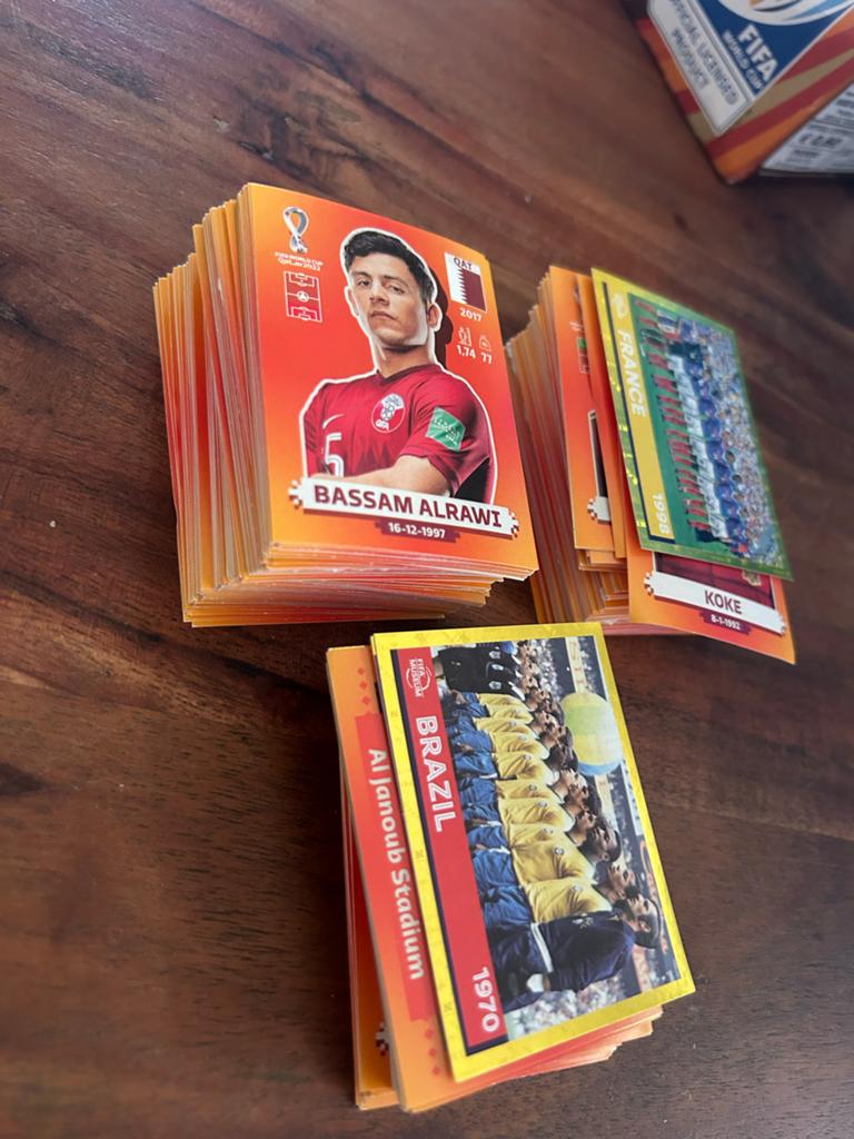 Veel Panini WK 2022 stickers, Ophalen of Verzenden, Gebruikt, Sport