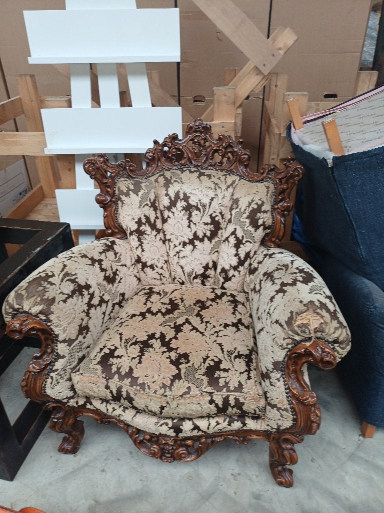 Brocante stoel, Ophalen, Gebruikt, Hout, 75 tot 100 cm