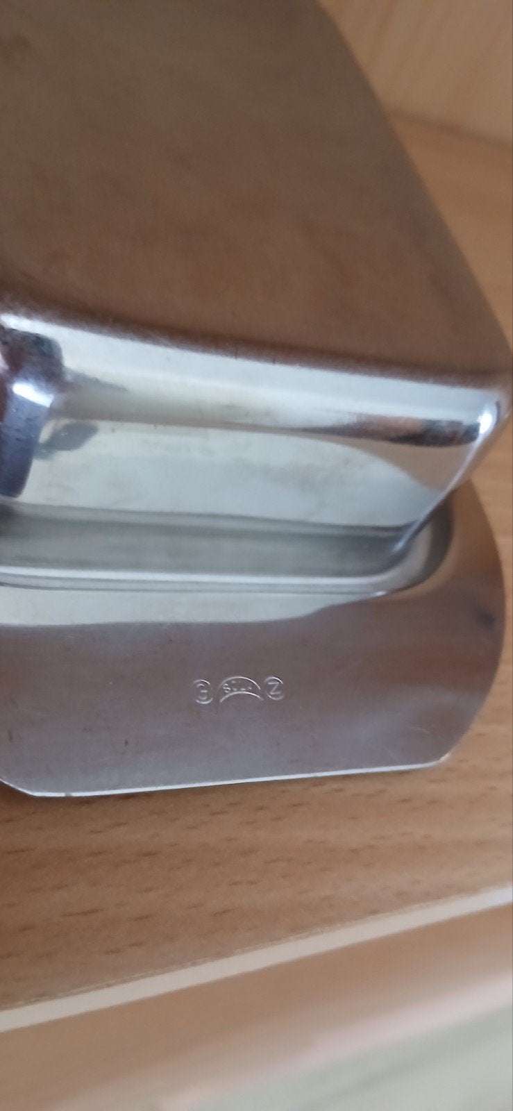Botervloot Sola vintage aluminium, Ophalen of Verzenden, Gebruikt, Rvs of Chroom, Vaatwasserbestendig