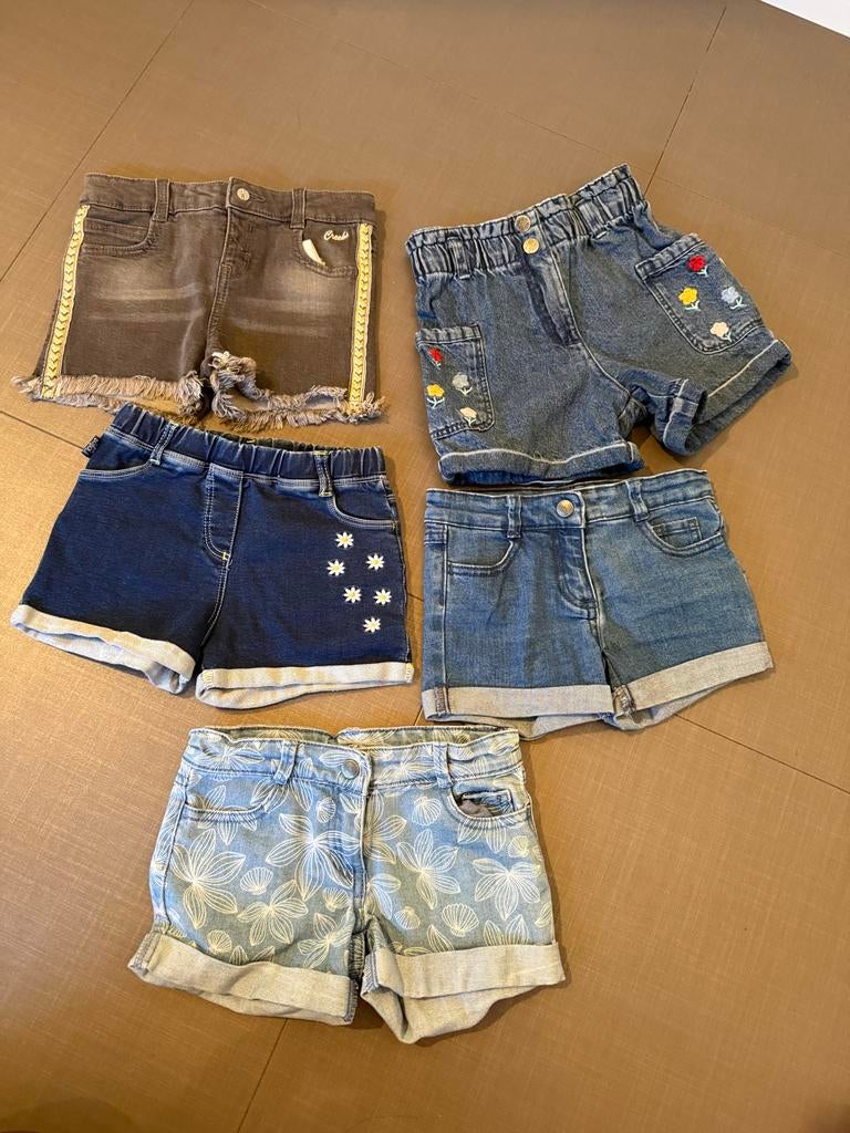 5 Meisjes Shorts Maat 98 (3 jaar), Kinderen en Baby's, Ophalen of Verzenden, Zo goed als nieuw, Meisje, Broek