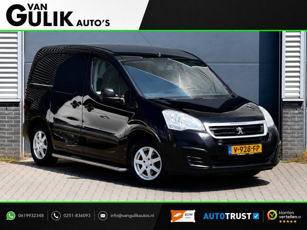 Peugeot Partner 122 1.6 BlueHDi 100 L1 Première S&S, Start-stop-systeem, Gebruikt, 4 cilinders, Zwart