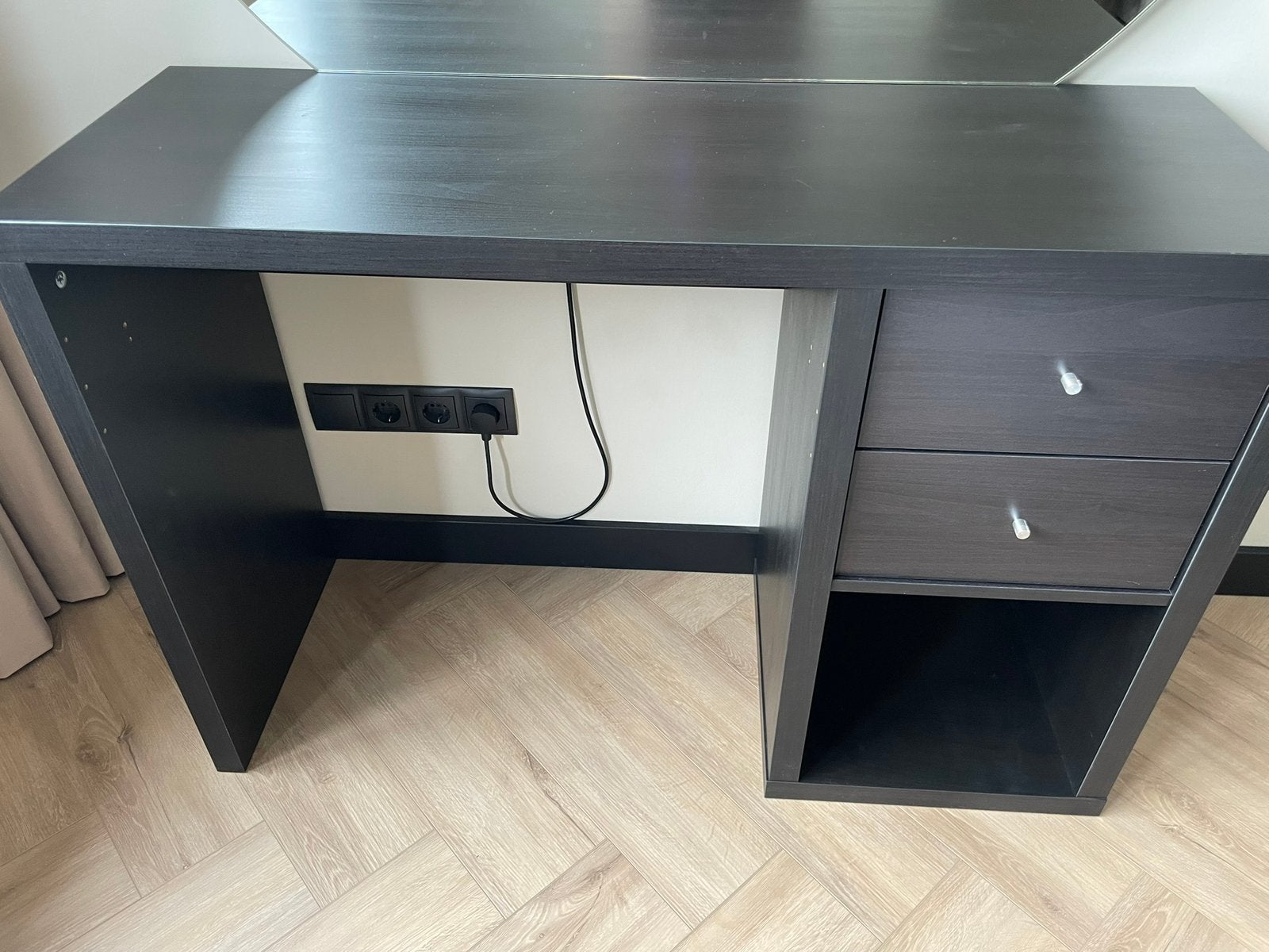 Zwart bruin kaptafel, Huis en Inrichting, Ophalen of Verzenden, Gebruikt