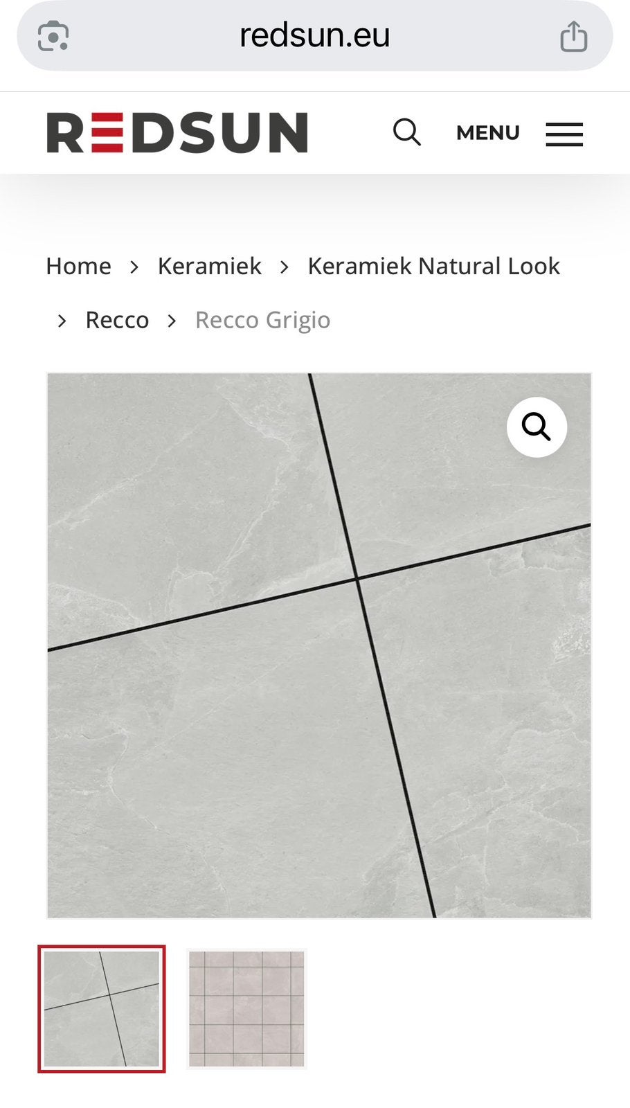RedSun keramische tegels grijs 80x80cm 26 stuks, 16m2, Ophalen, 60 cm of meer, Nieuw, 10 m² of meer