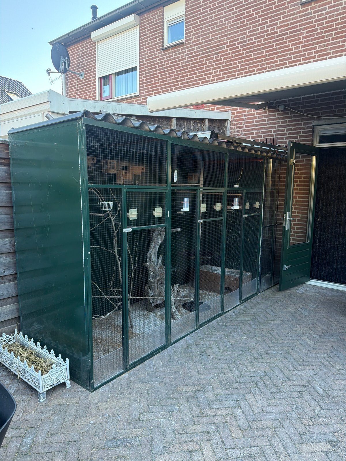 Volière van 4 meter, Ophalen, Aluminium, Volière