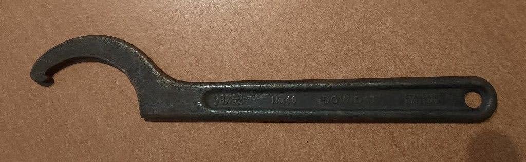 NS200 Dowidat haaksleutel VINTAGE nr.40 (58/62) wartelmoer !, Fietsen en Brommers, Verzenden, Gebruikt, Crankstelgereedschap