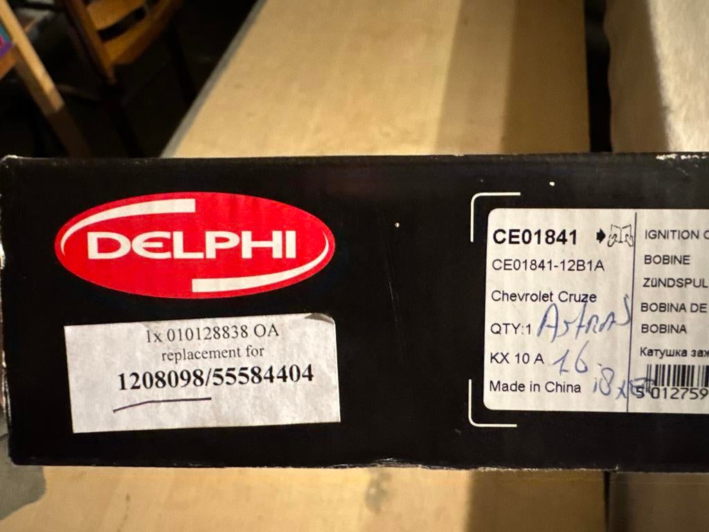 Nieuwe Delphi Bobine voor Chevrolet Cruze en Opel Astra, Verzenden, Nieuw, Chevrolet