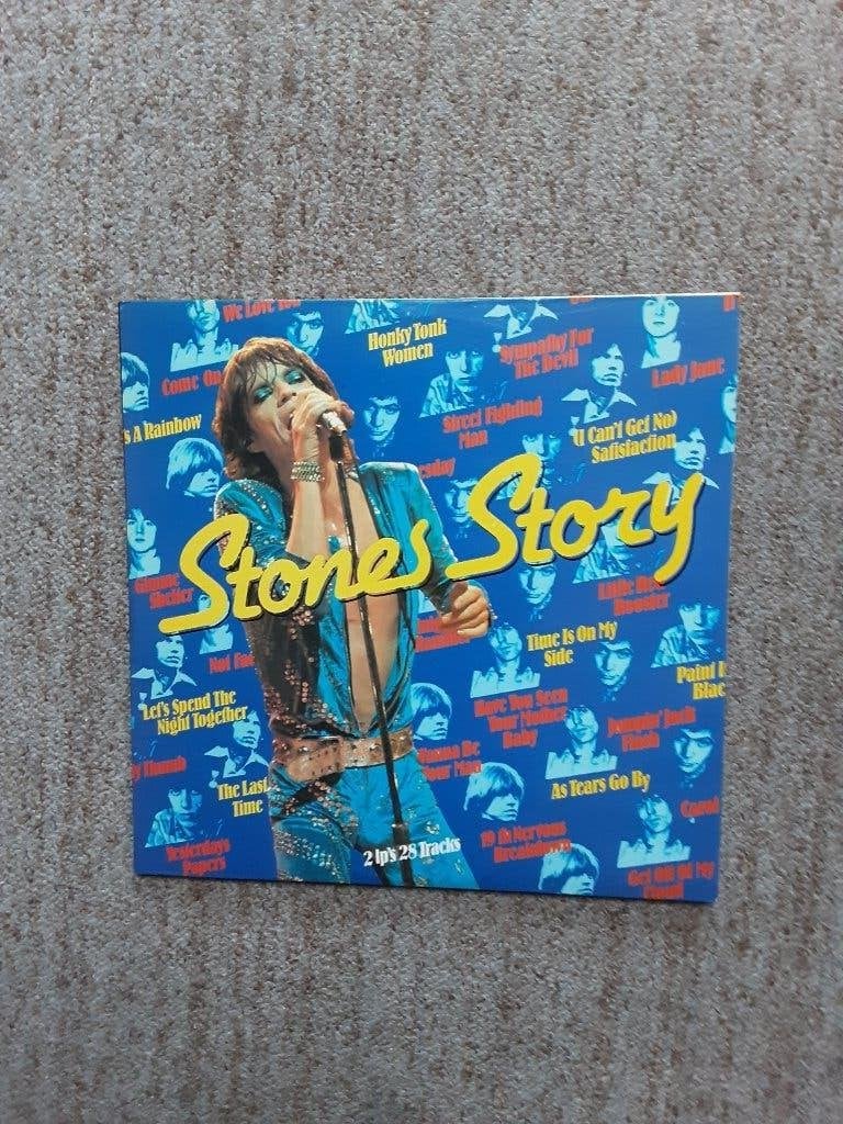 vinyl dubbel lp Rolling Stones stones story, Gebruikt, Complilatie, Ophalen of Verzenden, 12 inch