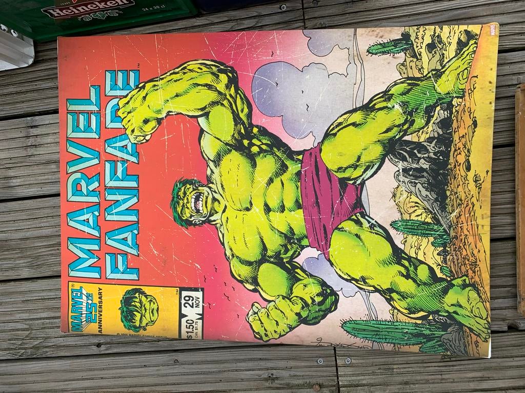 Marvel schilderij Hulk, Ophalen