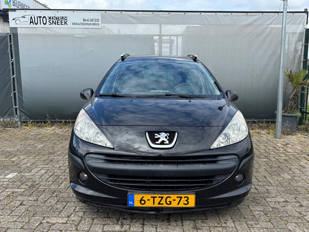 Peugeot 207 SW 1.4 VTi X-line - NWE APK - Airco - Pano, Stof, Gebruikt, Zwart, Zwart