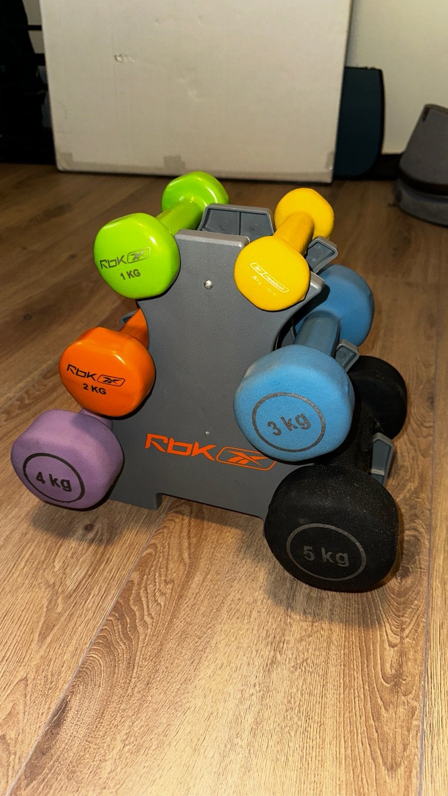 Halterset met standaard (1-5 kg), Ophalen, Gebruikt, Armen, Halterset