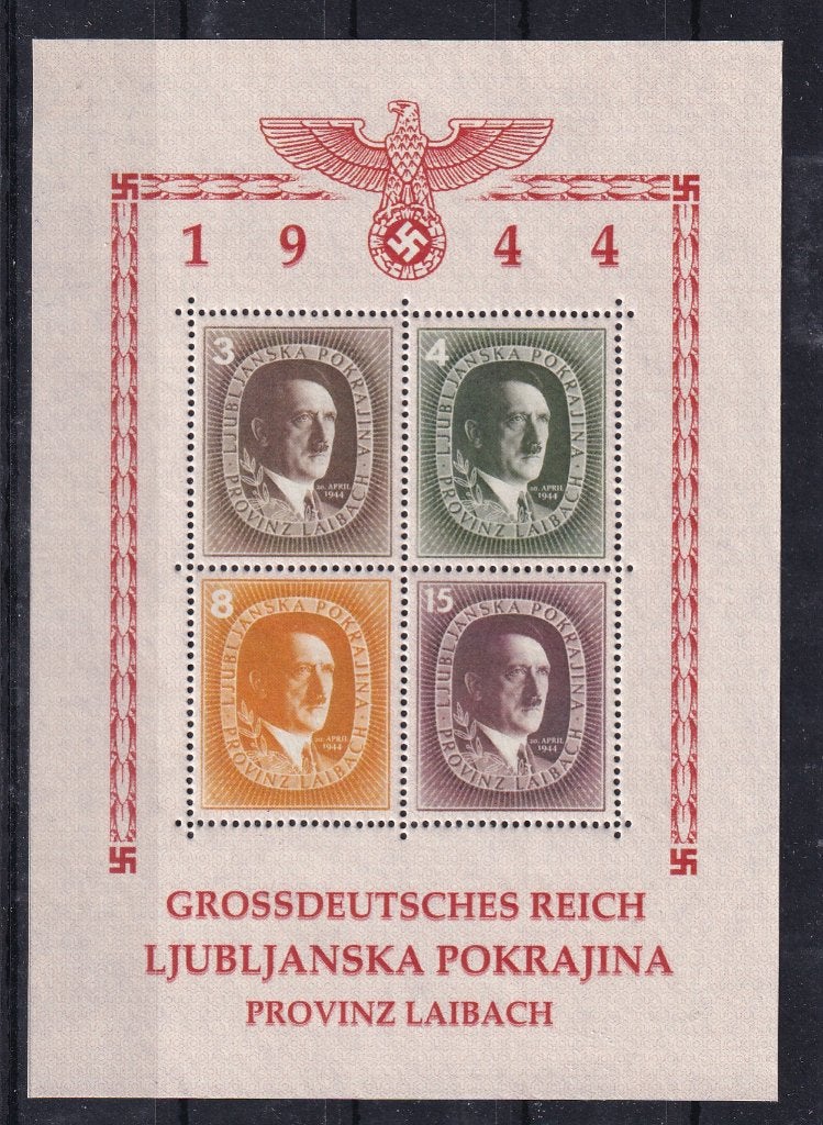 B215A) 1944 Reich WO2 Laibach Propaganda MNH geen gar, Postzegels en Munten, Postzegels | Europa | Duitsland, Verzenden, Duitse Keizerrijk