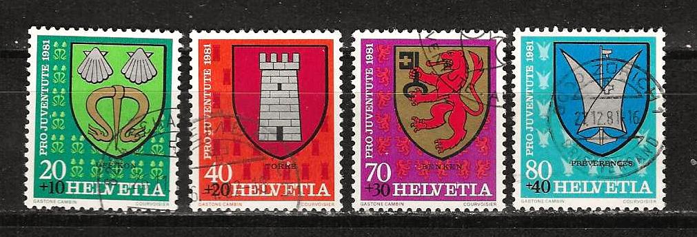 Zwitserland 1210-1213, Ophalen of Verzenden, Gestempeld