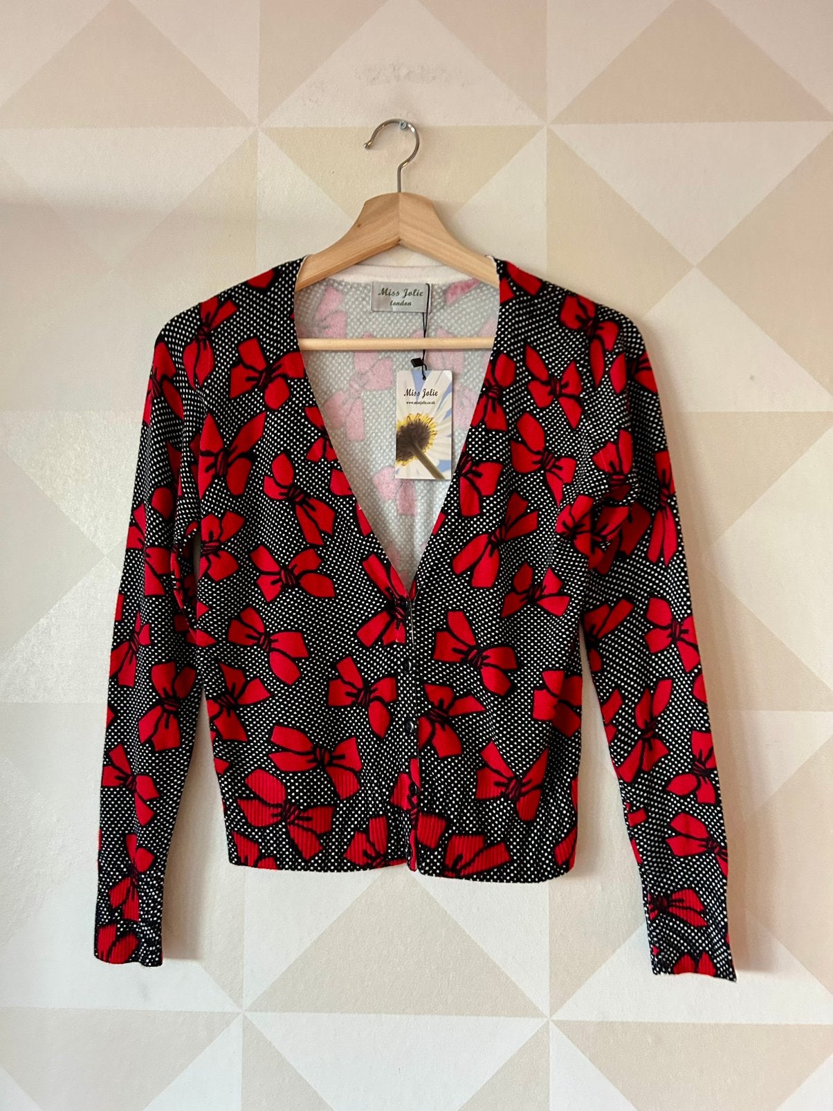 Miss Jolie vest vestje strik rood zwart S/36 NIEUW, Kleding | Dames, Ophalen of Verzenden, Nieuw, Maat 36 (S), Rood