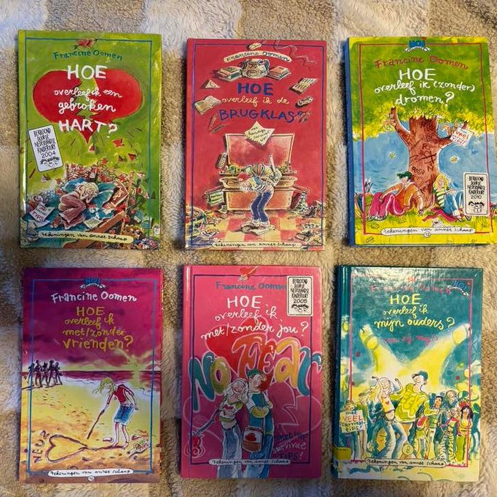 Hoe overleef ik? - 6 boeken van Francine Oomen, Boeken, Ophalen of Verzenden, Gelezen, Fictie