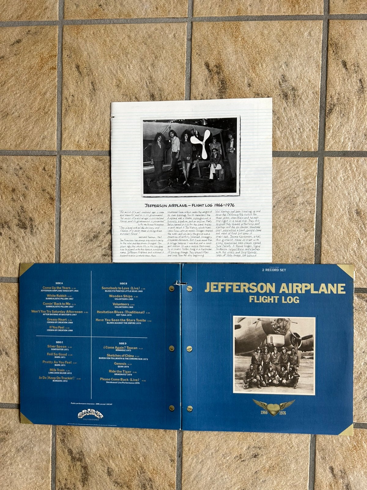DUBBEL LP FLIGHT LOG VAN JEFFERSON AIRPLANE, LP, Pop, Beschermende buitenhoes, Ophalen of Verzenden
