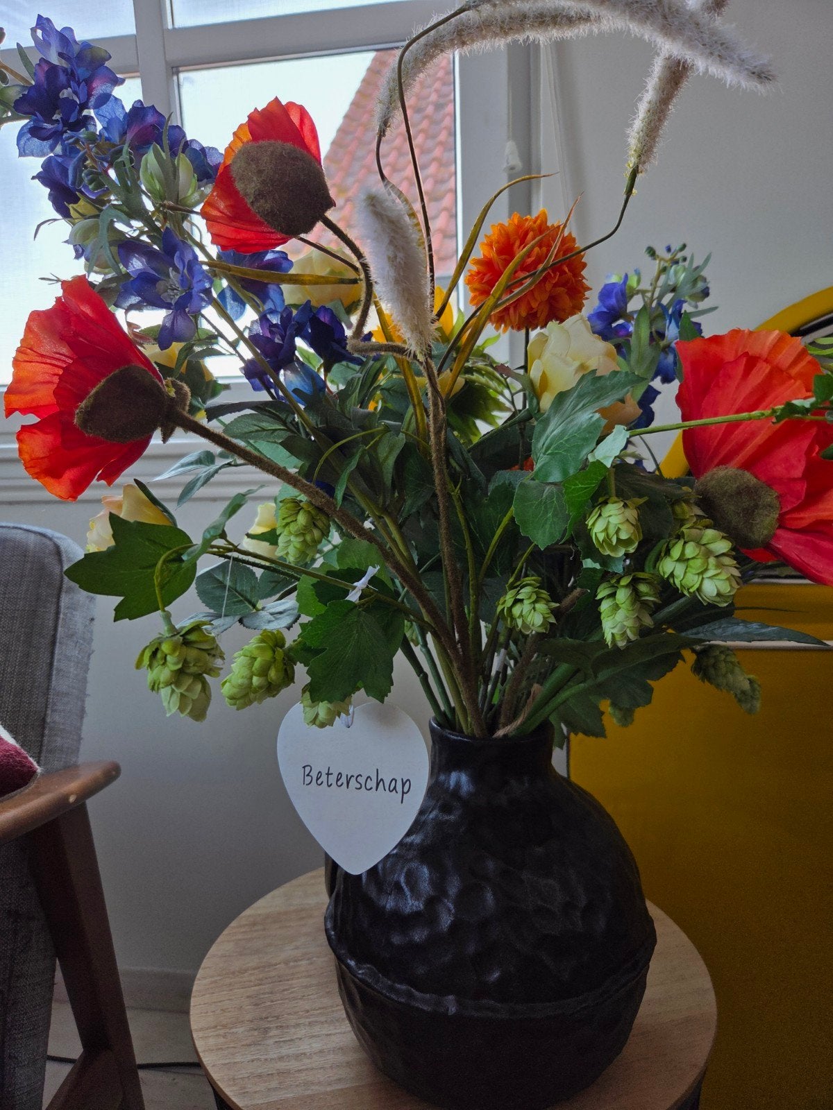 Hartjes met tekst: Beterschap, Sterkte, Lieve oma, 24stks €2, Hout, Overige stijlen, Nieuw, Ophalen of Verzenden