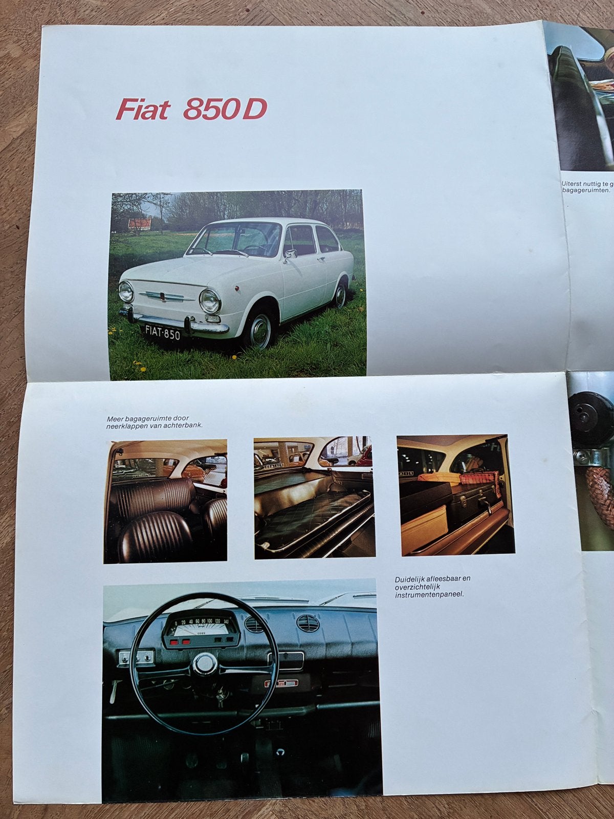 Fiat 850 D brochure 1973, Verzenden, Zo goed als nieuw, Overige merken
