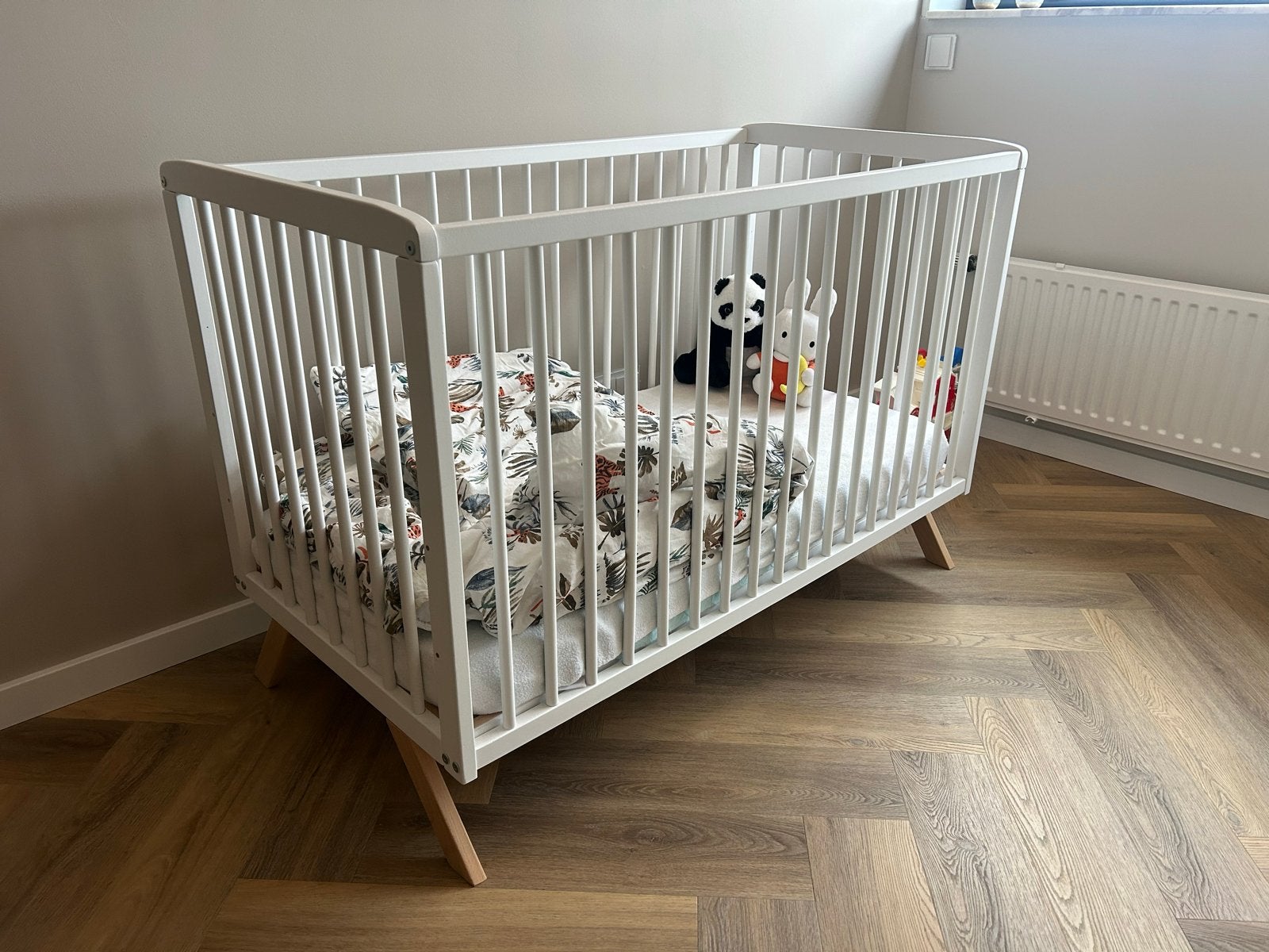 Cabino Born Lucky Baby Bed Teresa 60x120 + matras & deken, Ophalen, Zo goed als nieuw, Ledikant