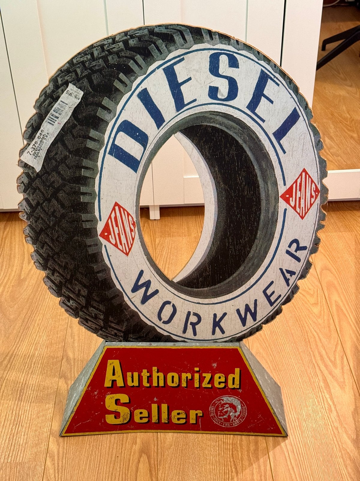 Vintage Diesel Reclamebord - Authorized Seller 1992, Verzamelen, Merken en Reclamevoorwerpen, Ophalen, Gebruikt, Reclamebord