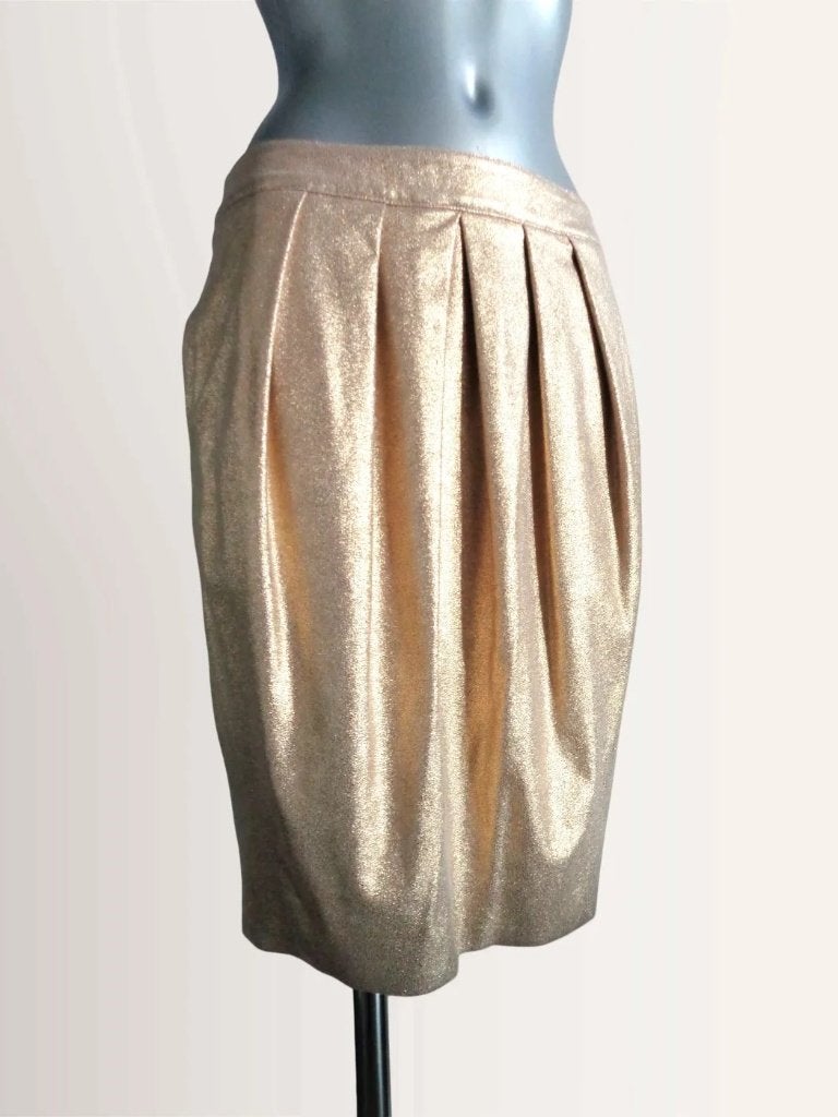 Duurzame mode, gouden rok, Monique Collignon, nieuw 36/38, Maat 38/40 (M), Overige kleuren, Nieuw, Ophalen of Verzenden