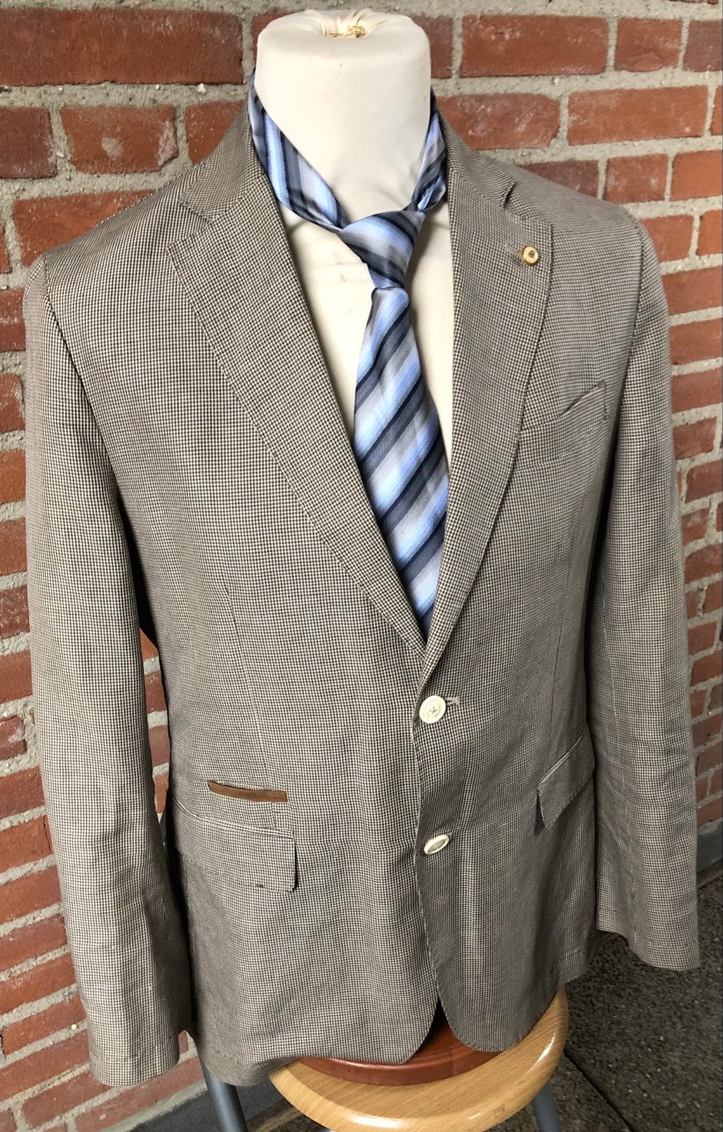 Nieuwstaat Massimo Dutti blazer/ jasje Katoen Mt 50/52, Ophalen of Verzenden, Zo goed als nieuw, Maat 48/50 (M), Bruin
