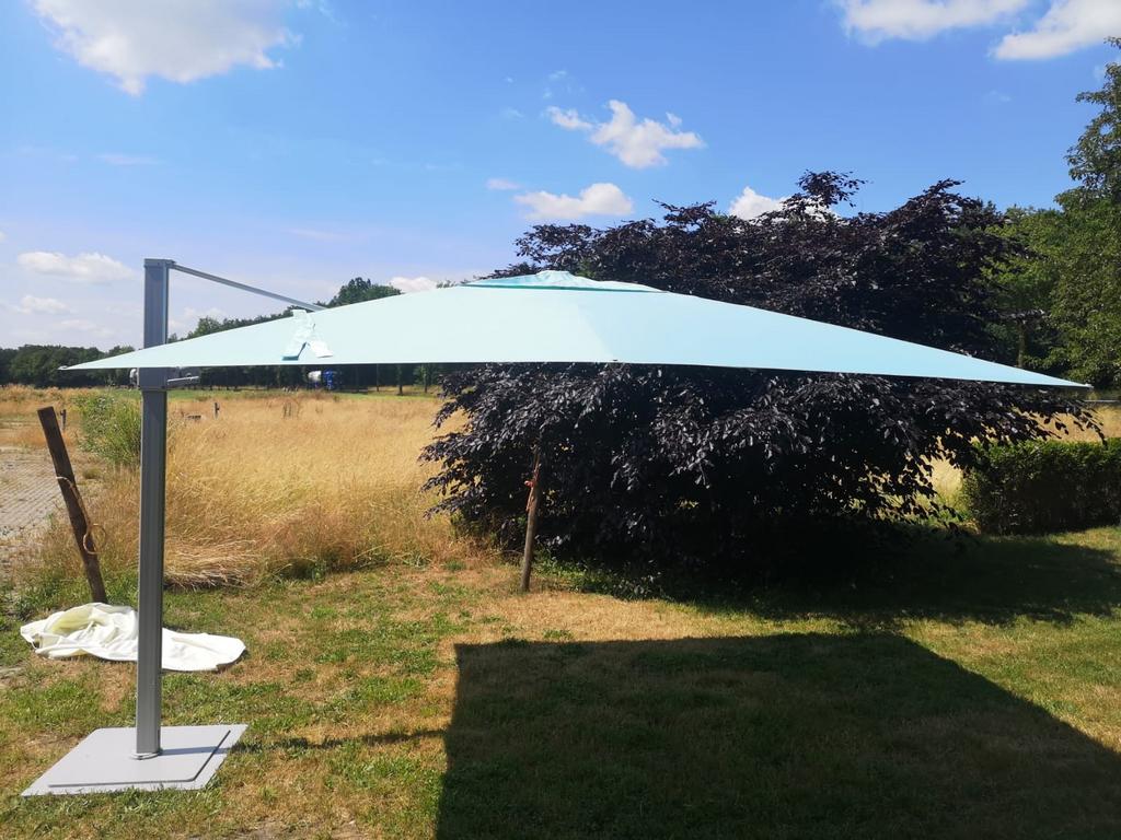 3,5x3,5m zweefparasol nieuw, Ophalen, Verstelbaar, Nieuw, Zweefparasol