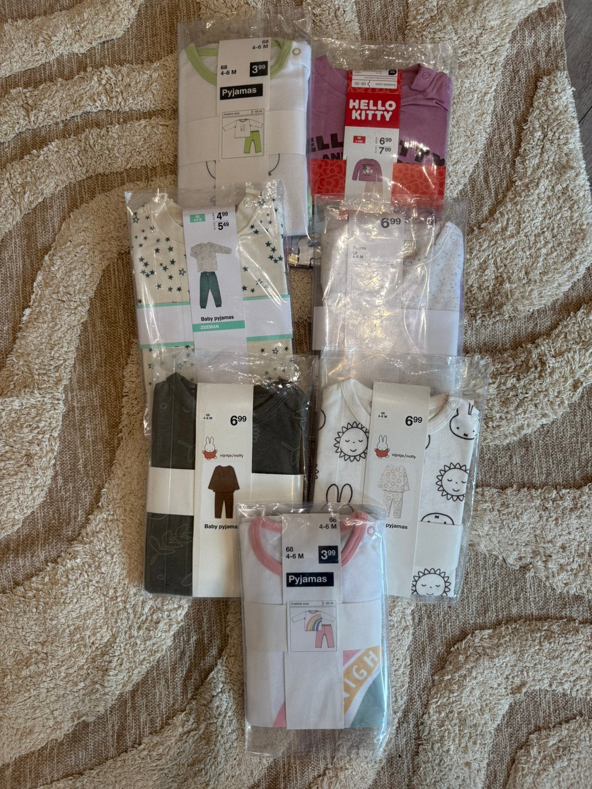 Baby pyjama pakket maat 68 nieuw!!, Ophalen of Verzenden, Nieuw, Meisje, Nacht- of Onderkleding