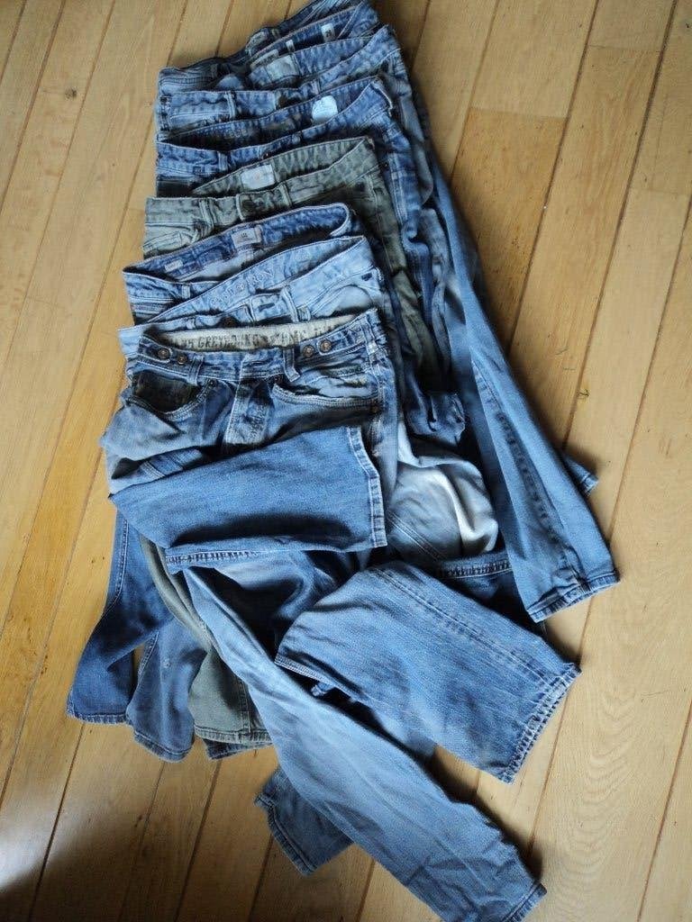 7  Spijkerbroeken voor de sloop, Verzenden, Zo goed als nieuw, Blauw, Overige jeansmaten