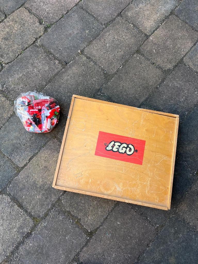 Originele Lego retro-vintage Box met inhoud als op foto's, Kinderen en Baby's, Speelgoed | Duplo en Lego, Ophalen, Gebruikt, Lego