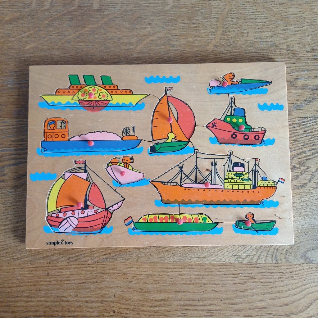 Puzzel Simplex Toys boten, Gebruikt, 10 tot 50 stukjes, N.v.t., Ophalen of Verzenden
