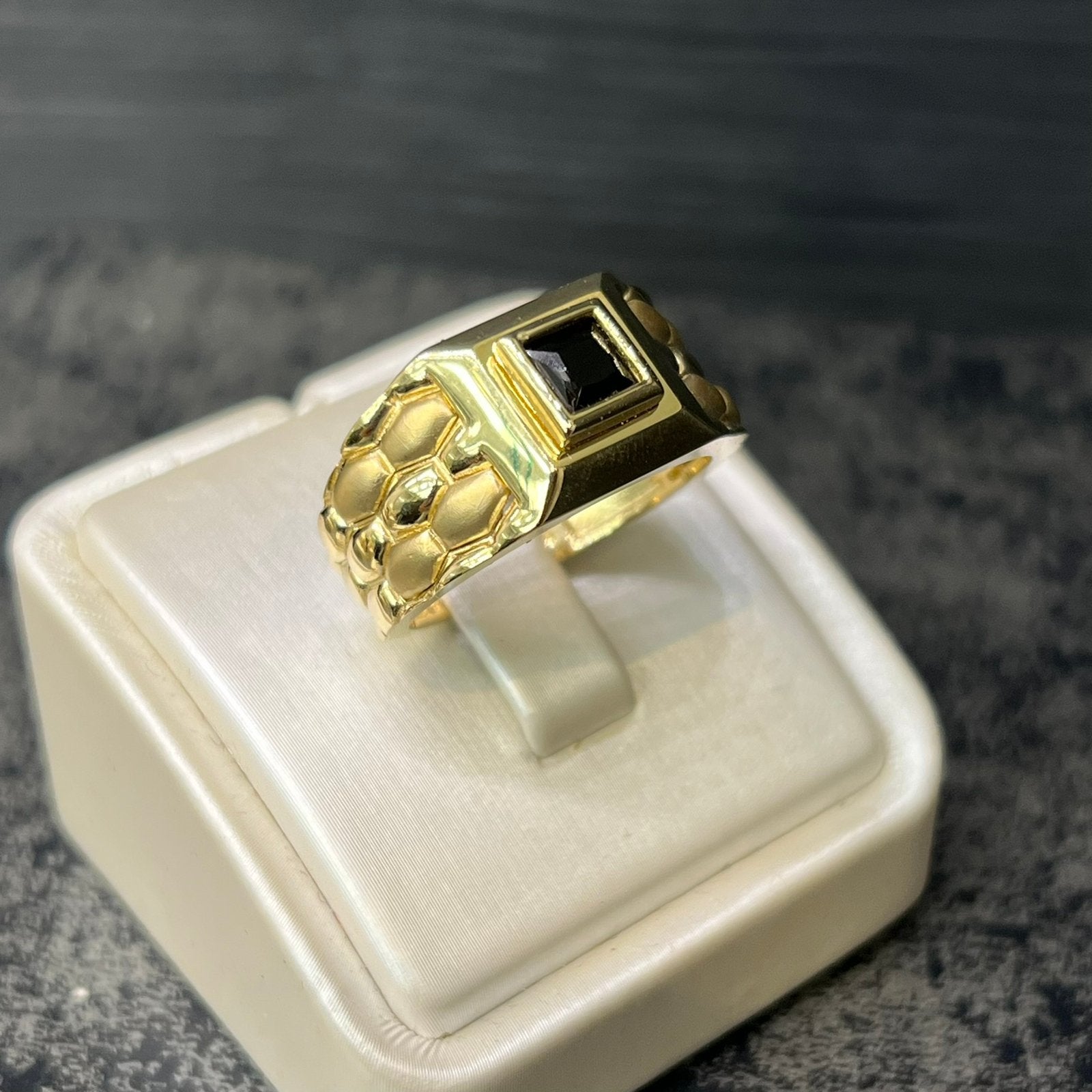 14 karaat gouden ring heren prachtig model, Ophalen of Verzenden, Nieuw, Goud, Dame
