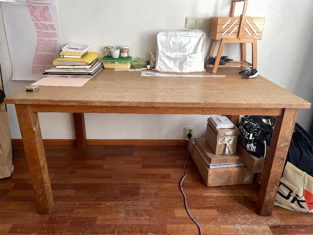 Goedkope houten designtafel - Ontwerper Richard Hutten, Huis en Inrichting, Tafels | Eettafels, Ophalen, Gebruikt, 100 tot 150 cm