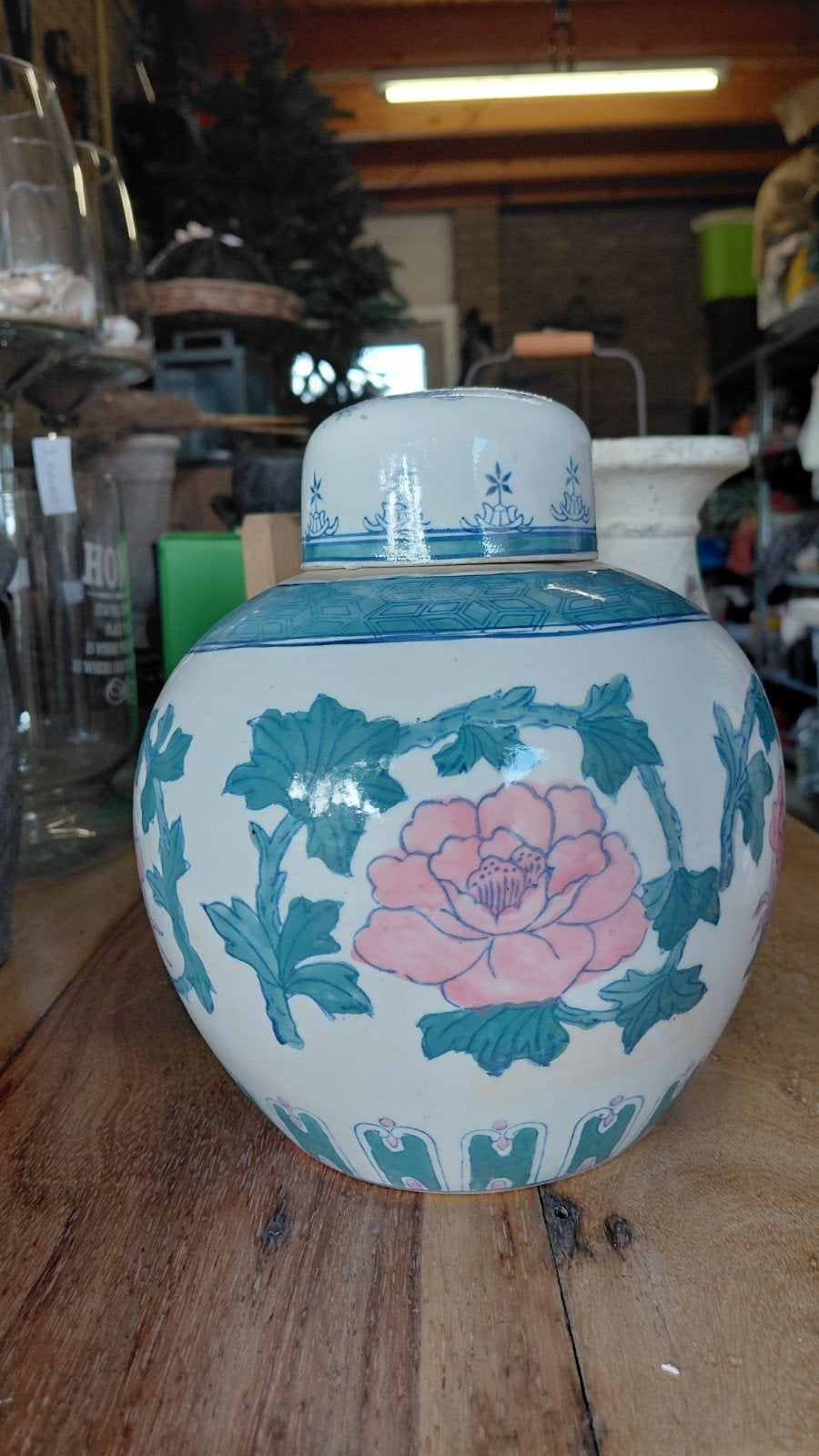 Decoratieve Gemberpot met Bloemenpatroon, Ophalen of Verzenden