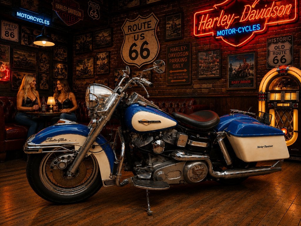 Harley-Davidson FLH Electra Glide 1200cc Shovelhead uit 1972, 2 cilinders, Occasion, Meer dan 35 kW, Toermotor