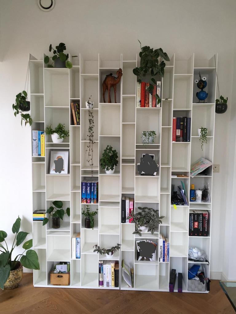 Design MDF Italia Random boekenkast wit, Huis en Inrichting, Kasten | Wandmeubels, Ophalen, 200 cm of meer, Zo goed als nieuw