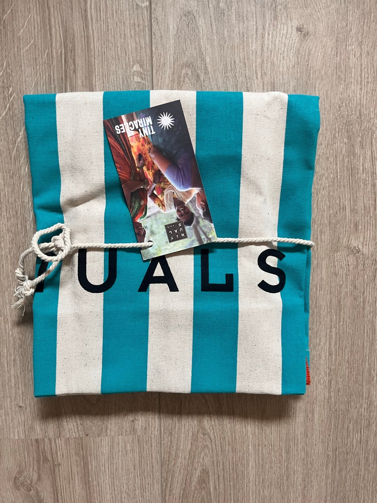 Rituals Strandtas Nieuw - Turquoise/Wit Gestreepte Shopper, Ophalen of Verzenden, Nieuw, Overige kleuren, Shopper