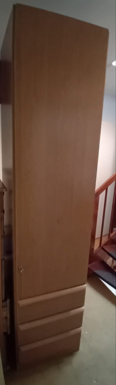 Kledingkast met 3 laden en planken, Ophalen, Gebruikt, Met deur(en), 200 cm of meer