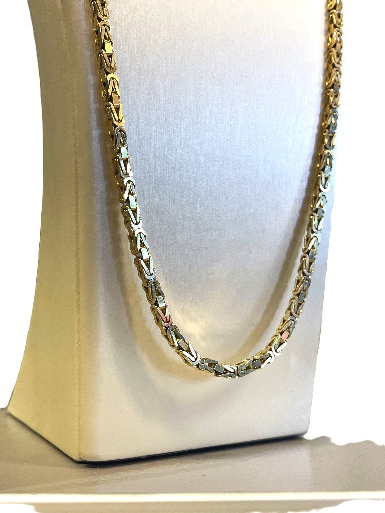 Gouden Koningsketting Byzantijns - 85 cm / 3.3 mm / 72.5 g, Ophalen, TIEMAN JUWELIERS, -, Zo goed als nieuw