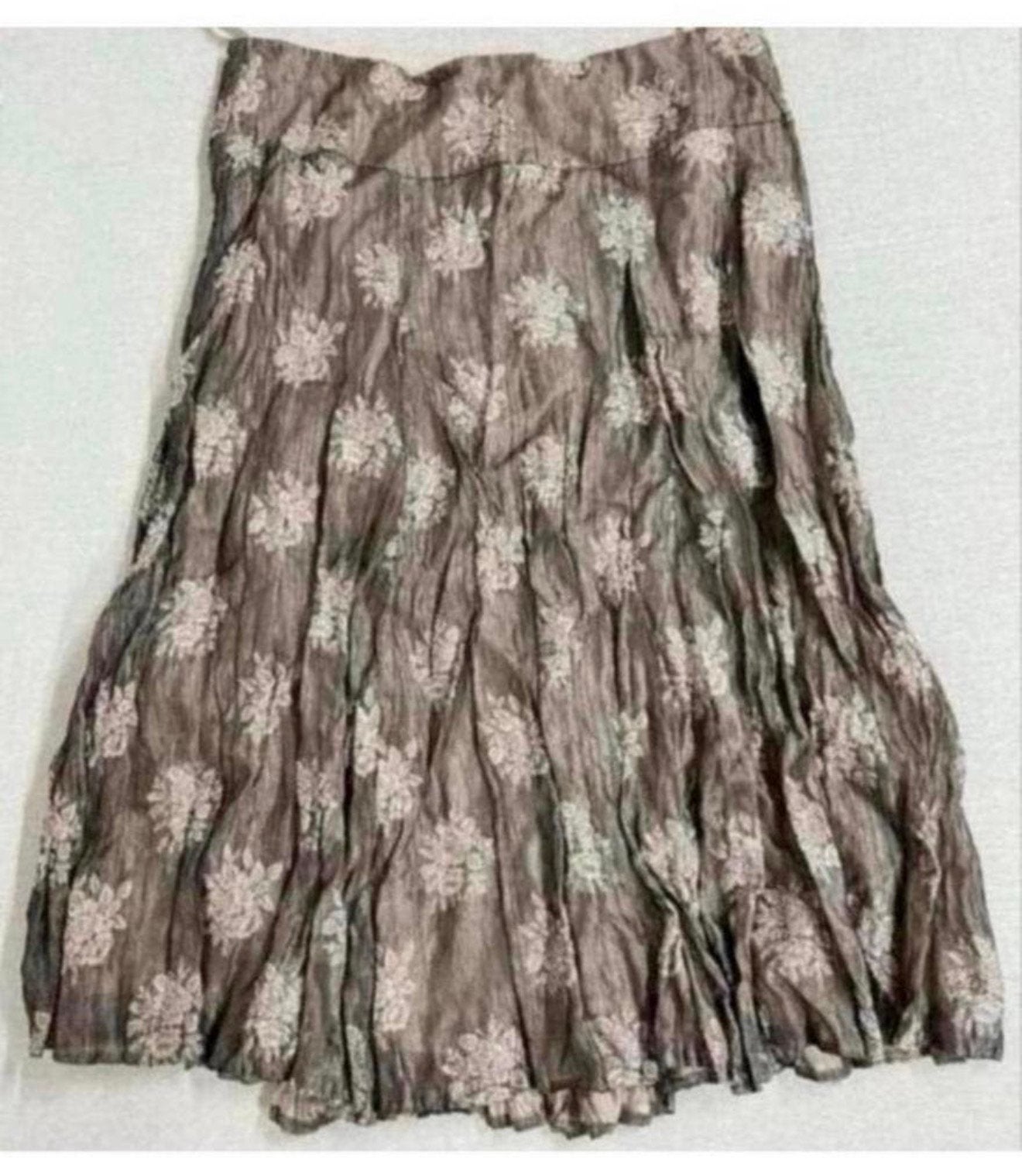 Phase Eight Plooi-rok lange plooirok maat L + bloem patroon, Kleding | Dames, Rokken, Beige, Maat 42/44 (L), Ophalen of Verzenden