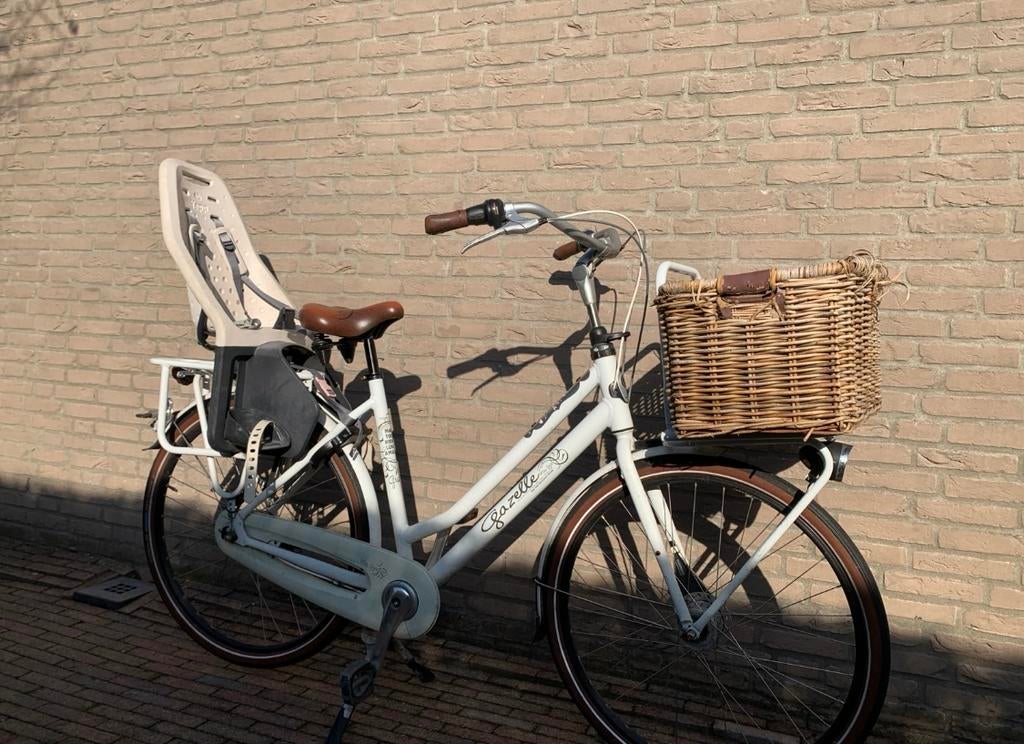 Damesfiets Gazelle ‘Miss Grace’ wit met Yepp kinderzitje., Ophalen, Versnellingen, Gazelle, Trommelrem