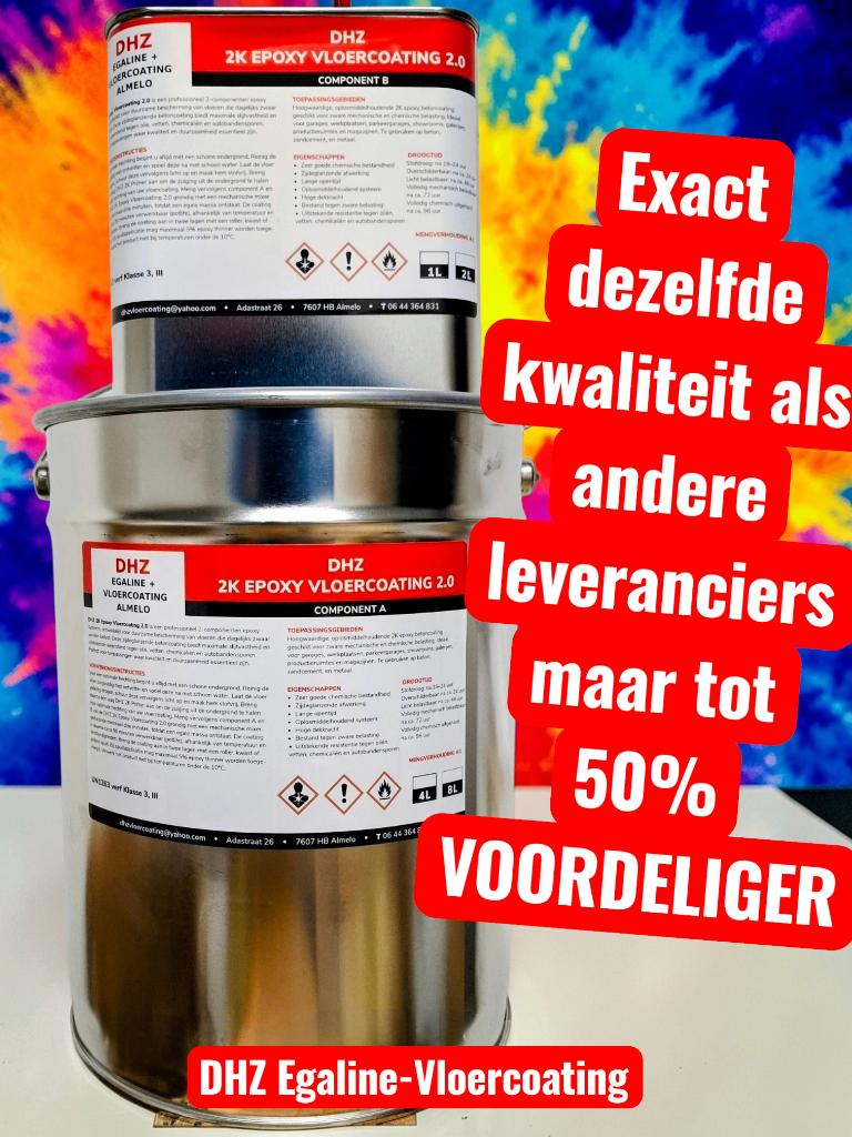 80m2 2k Epoxy Garagevloer coating Betoncoating  BetonVerf, Doe-het-zelf en Verbouw, Verf, Beits en Lak, DHZ Egaline & vloercoating